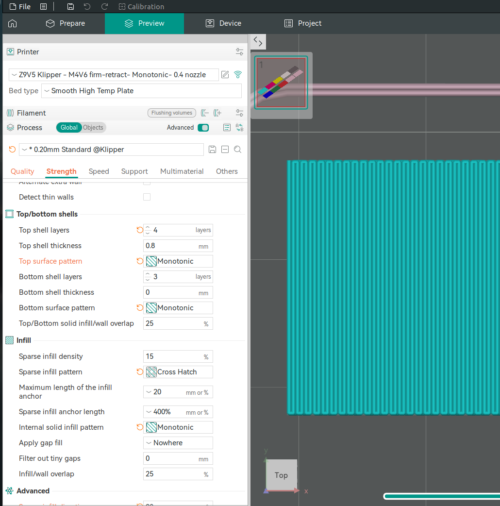configuring monotonic fill